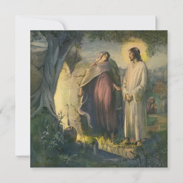 Convite Jesus Cristo Risen by the Tomb by ML Greer (Frente)