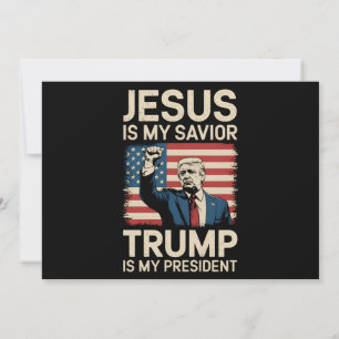 Convite Jesus É Meu Salvador Trump É Meu Presidente 47 EUA