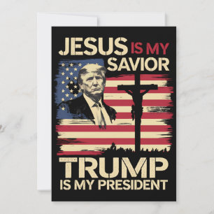 Convite Jesus É Meu Salvador Trump É Meu Presidente Bandei