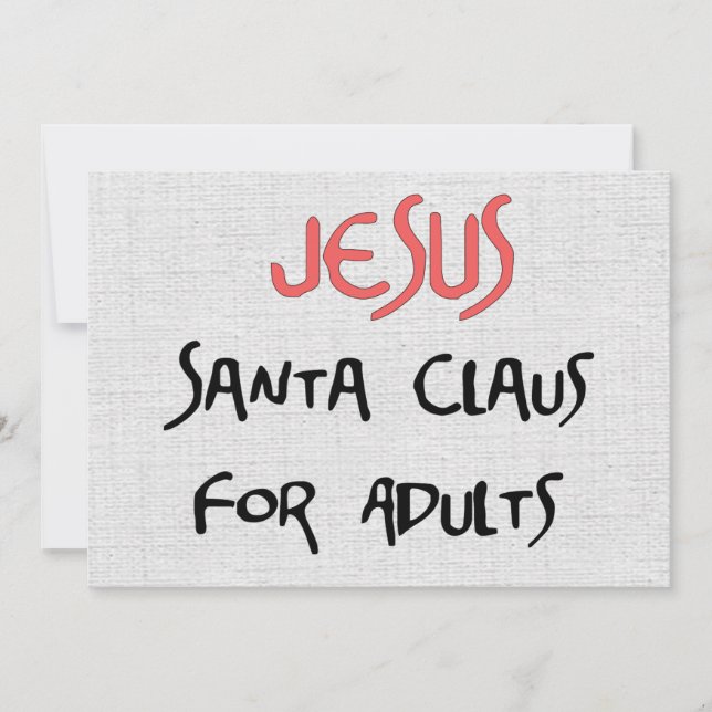 Convite Jesus é papai noel para adultos (Frente)