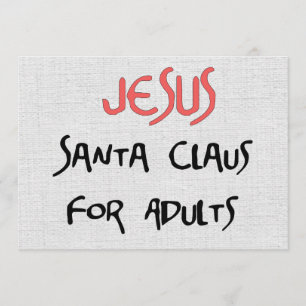 Convite Jesus é papai noel para adultos