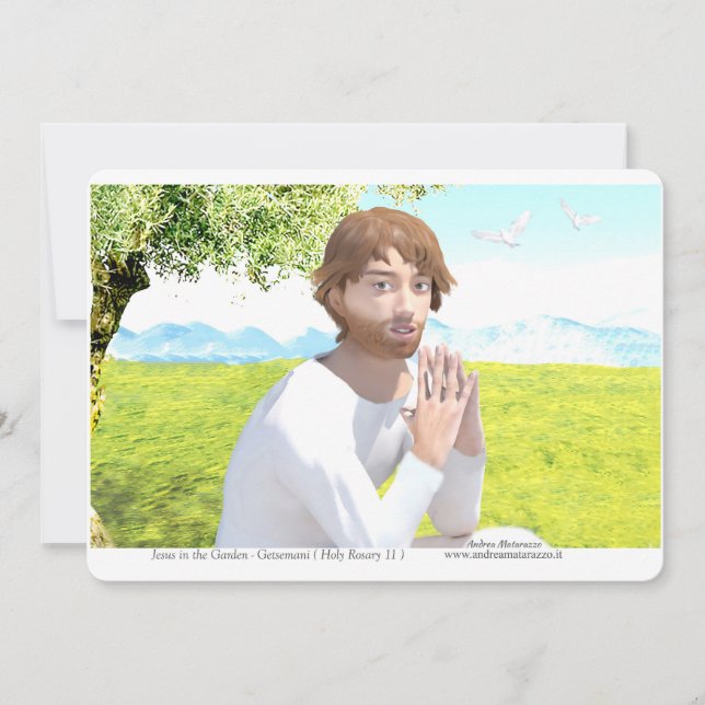 Convite Jesus in the Garden ( Getsemani ) (Frente)