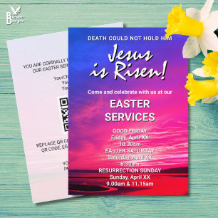 Convite JESUS RESSSUSCITOU Serviços Especiais de Páscoa da
