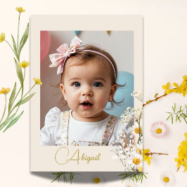 Convite Jewish Baby Naming Photo Watercolor