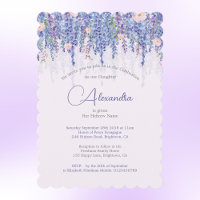 Jewish Girl Baby Naming Floral Lavanda Elegante