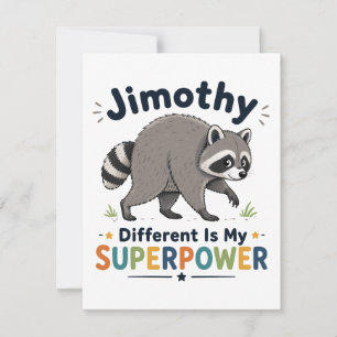 Convite Jimothy diferente é meu superpoder