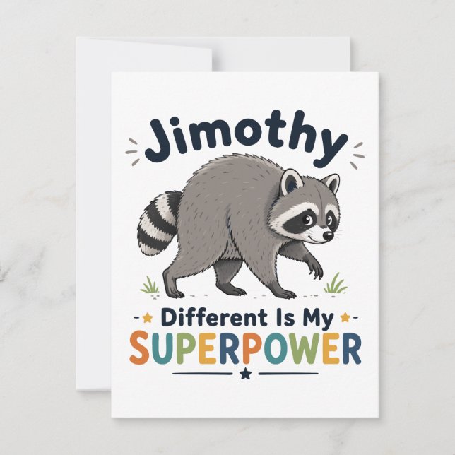 Convite Jimothy diferente é meu superpoder (Frente)