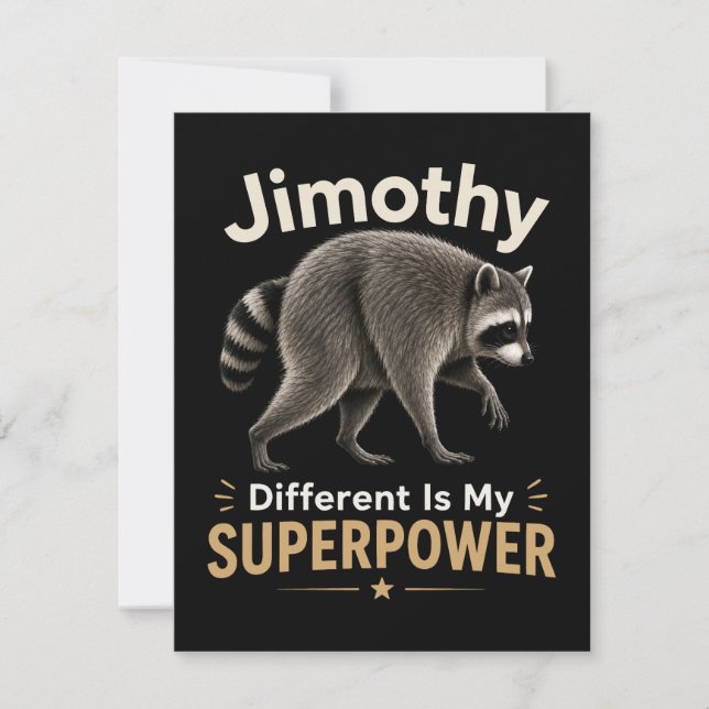 Convite Jimothy diferente é meu superpoder (Frente)