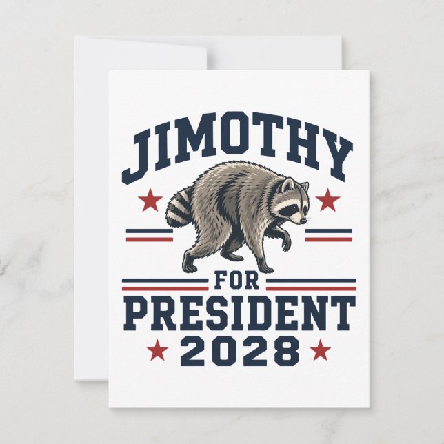 Convite Jimothy para presidente 2028 (Frente)