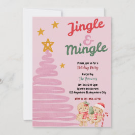 Convite Jingle And Mingle Christmas Party Invitation