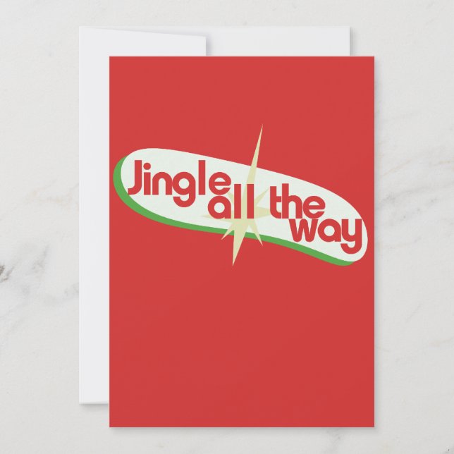Convite Jingle até o Natal retrô (Frente)