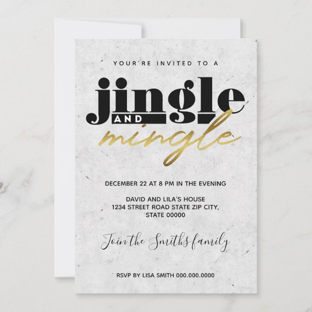 Convite Jingle e Mingle (Frente)
