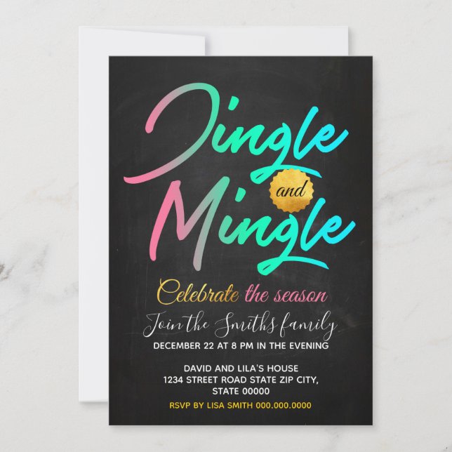 Convite Jingle e Mingle (Frente)