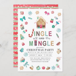 Convite Jingle e Mingle Christmas Gingerbread Party