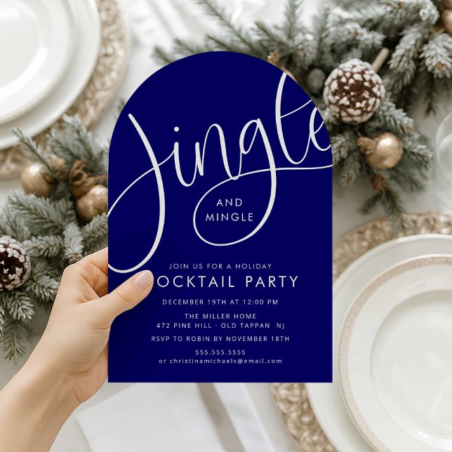 Convite Jingle e Mingle Holiday Cocktail Party (Criador carregado)