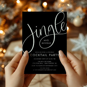 Convite Jingle e Mingle Holiday Cocktail Party