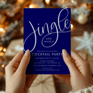 Convite Jingle e Mingle Holiday Cocktail Party