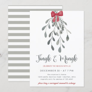Convite Jingle e Mingle sob o título Holiday