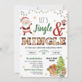 Convite Jingle e Mingle Ugly Sweater Party