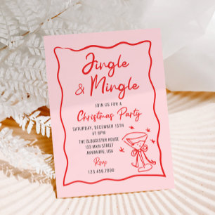 Convite Jingle e Mingle Whimsical Christmas Party