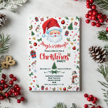 Convite Jingle & Mingle Cute Festa de Natal Festiva<br><div class="desc">Papais noeis bonitos Jingle & Mingle Festivo Convite de festas de Natal Prepare-se para se misturar na festiva festa de Natal! Este adorável convite apresenta um Papai Noel fofo pronto para espalhar alegria de férias. Perfeito para reunião familiar, festa de escritório ou qualquer ocasião festiva. Principais recursos: Design Adorável: Uma...</div>