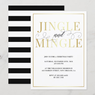 Convite Jingle & Mingle   Festa de Férias Elegante