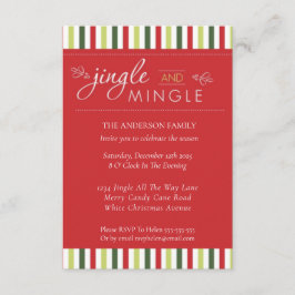 Convite Jingle & Mingle! Festa de Natal - Diversão sazonal