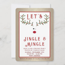 Jingle & Mingle Funny Holly Feriado