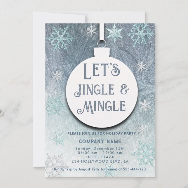 Convite Jingle & mingle Winter wonderland party (Frente)