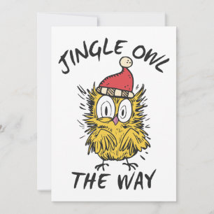 Convite Jingle Owl do jeito que Papais noeis Engraçados Co