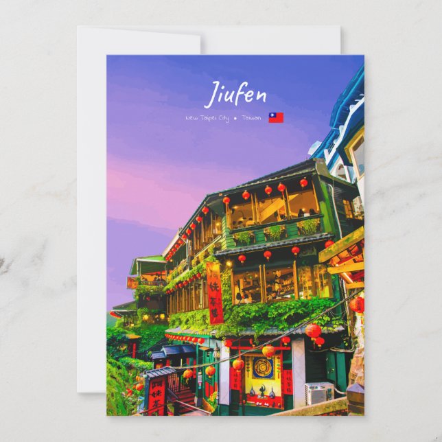 Convite Jiufen, Taiwan - Antiga Casa de Chá (Frente)