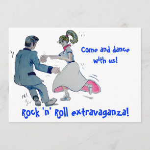 Convite Jive o divertimento! balance o rock and roll da