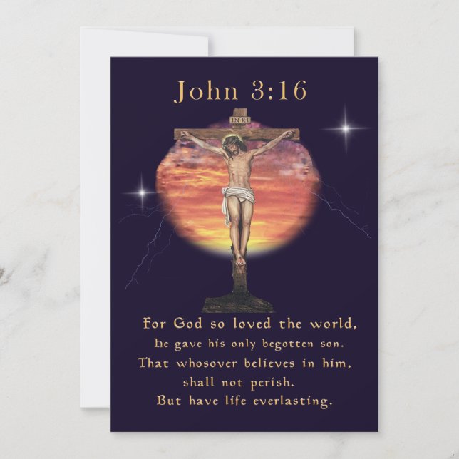 Convite João 3:16 (Frente)