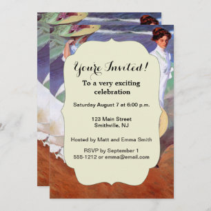 Convite Joaquin Sorolla Women Walking Beach