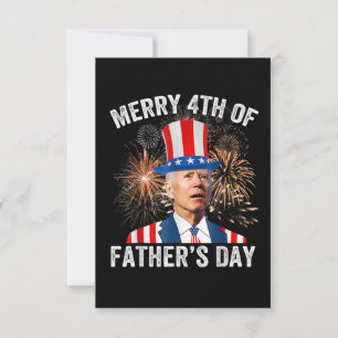 Convite Joe Biden Feliz 4º Dia dos Pais Engraçado 4 de Jul
