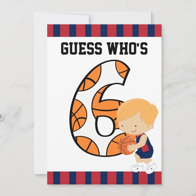 Convite Jogador de Azul de Aniversário de 6 v2 (Frente)