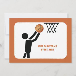 Convite Jogador de basquete com bola personalizada