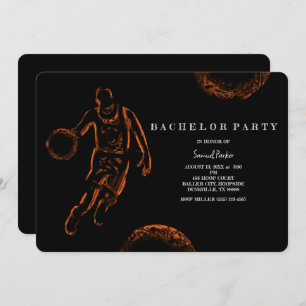 Convite Jogador de basquetebol Solteiro / Esporte Festa de