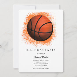 Convite Jogador de basquetebol Solteiro / Esporte Festa de