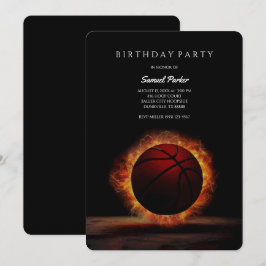 Convite Jogador de basquetebol Solteiro / Esporte Festa de