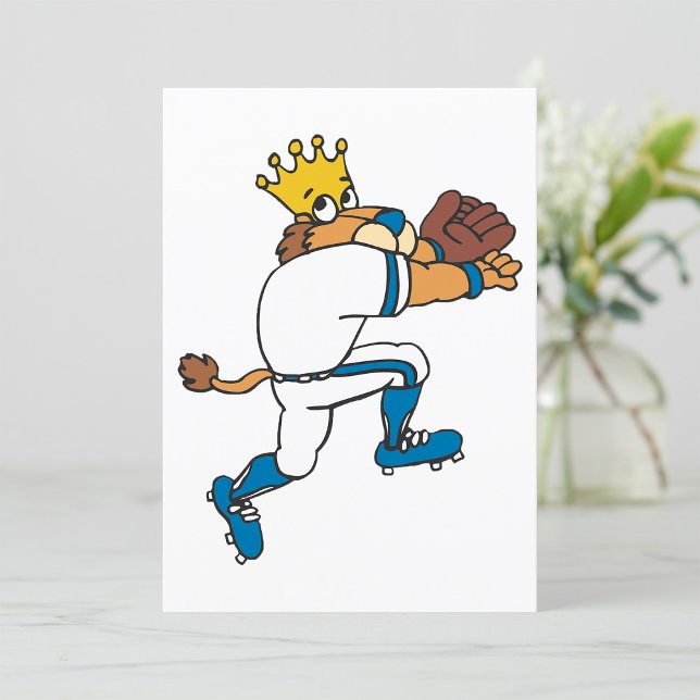 Convite Jogador de beisebol leão (Criador carregado)