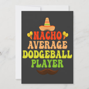 Convite Jogador de Dodgeball Não Mediano Divertido CInco D