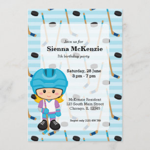 Convite Jogador de hóquei