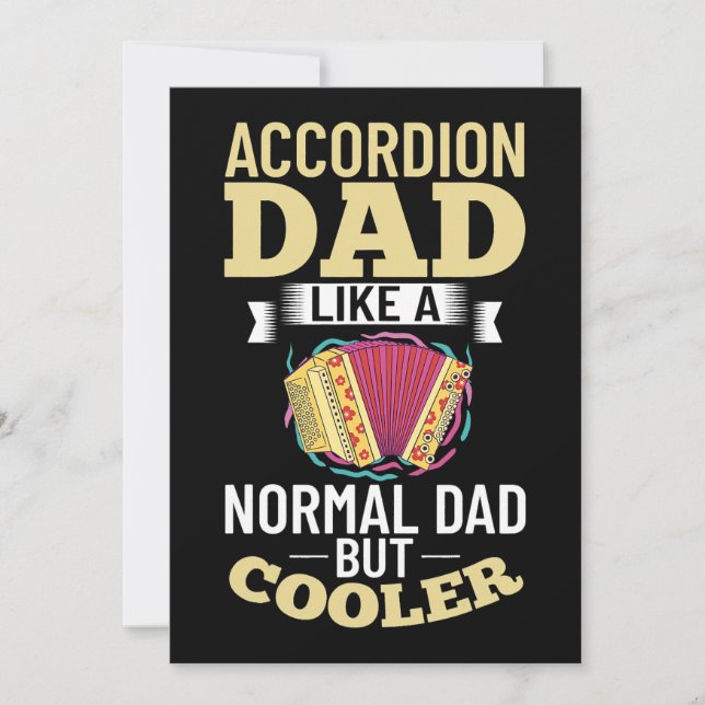 Convite Jogador de Instrumentos Musicais Mens Accordion Le (Frente)