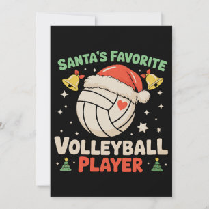 Convite Jogador de Volei Favorito do Papai Noel Natal