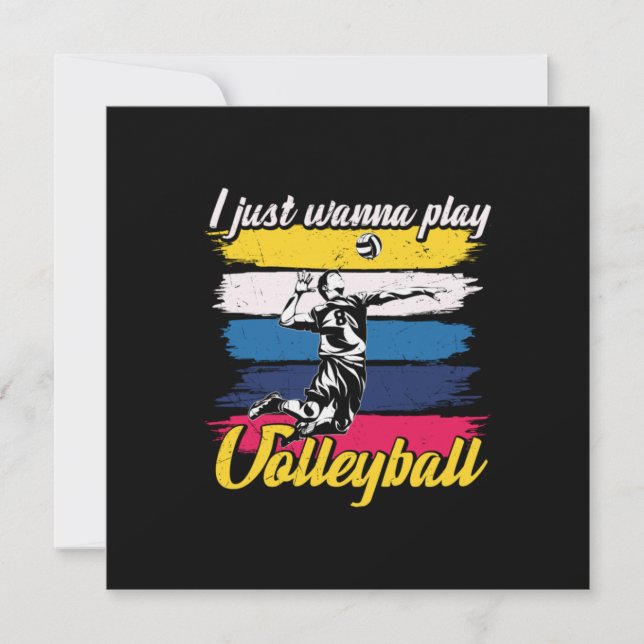 Convite Jogador de Voleibol | Eu Só Quero Jogar Voleibol (Frente)