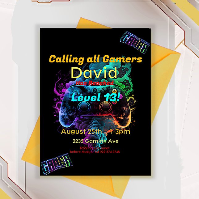 Convite Jogador, Próximo Nível, Jogo de Vídeo Jogador Um (Criador carregado)