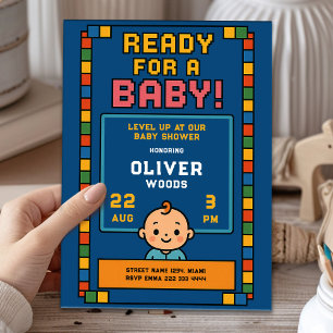 Convite Jogador Um: Bebê Arcade Bash