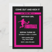 Jogadora de futebol rosa, equipe de aniversários
