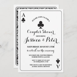 Convite Jogando cartas no Ace ou no King Queen Las Vegas C
